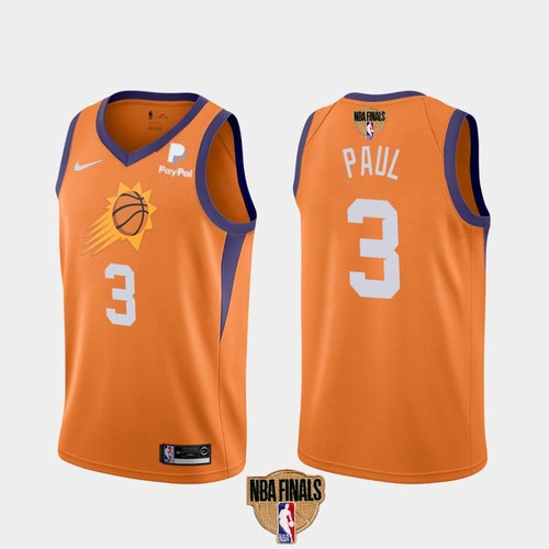 Men's Phoenix Suns #3 Chris Paul 2021 Orange Statement Finals Basketball Swingman Stitched NBA Jersey